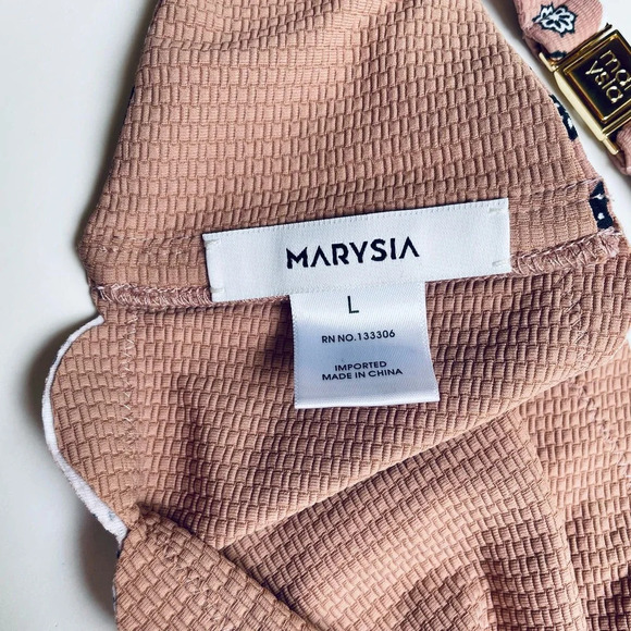 Marysia Antibes Bikini Swim Top Bandeau Pink Bandana Print Size Large NEW - Picture 5 of 5